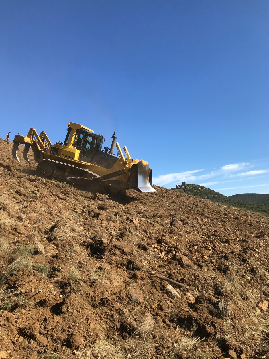 Plantation des vignes au Domaine de Sauzet, parcelle experimentale